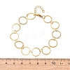 304 Stainless Steel Ring Link Chain Bracelets BJEW-P373-02D-G-5
