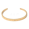 304 Stainless Steel Micro Pave Clear Cubic Zirconia Roman Numerals Open Cuff Bangles for Women SA-CBAC920-09G-4