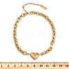201 Stainless Steel Cable Chain Link Bracelets BJEW-M051-01G-1-5