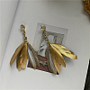 Alloy Feather Dangle Stud Earrings FS-WG3E740-01-2