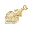 Brass Micro Pave Cubic Zirconia Pendants KK-P323-11U-G02-2