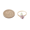 Copper Wired Gemstone Finger Rings RJEW-JR00976-3