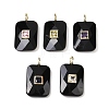 Natural Obsidian Pendants G-I391-03G-12-1