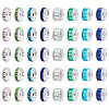 40Pcs 8 Styles Alloy Glass & Iron Rhinestone Spacer Beads FIND-TA0008-70B-3