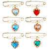 6Pcs Alloy Brooches JEWB-FH00051-1