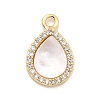 Brass Micro Pave Cubic Zirconia Charms KK-H089-07A-G-1