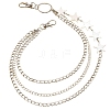 Alloy Star 3 Layered Chain Belts for Pants AJEW-WH20070-010A-1