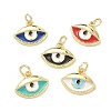 Brass Enamel Pendants KK-CBA3F25-04G-1