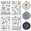 4 Sheets 11.6x8.2 Inch Stick and Stitch Embroidery Patterns DIY-WH0455-171-1