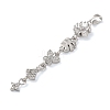 Brass Micro Pave Clear Cubic Zirconia Pendants KK-D101-01B-P-2