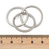 201 Stainless Steel Trinity Interlocking Ring Finger Rings FS-WG6776A-05-4