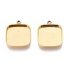 304 Stainless Steel Pendant Cabochon Component STAS-Q113-21A-G-1