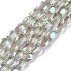 Electroplate Glass Beads Strands EGLA-Q128-06A-FR03-1