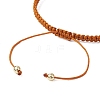 Flower Glass Braided Bead Bracelets BJEW-JB11079-5