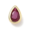 Teardrop Brass Micro Pave Cubic Zirconia Cabochons KK-P345-13G-B05-1