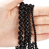1 Strand Natural Black Onyx Beads Strands G-YW0002-57A-5