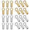 30Pcs 2 Colors Rhodium Plated 925 Sterling Silver Cord Ends STER-ME0001-41A-1