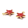 Brass Enamel Charms KK-K337-02G-4