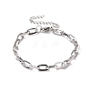 Non-Tarnish 304 Stainless Steel Cable Chain Bracelet for Men Women BJEW-E031-05B-P-1