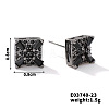 Chic Brass Cubic Zirconia Stud Earrings ZD1304-15-1