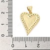 Brass Cubic Zirconia Heart Pendants KK-K385-121G-3