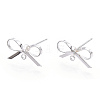 Brass Stud Earring Findings X-KK-S350-013S-4