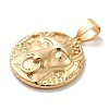Real 18K Gold Plated Zodiac Theme Brass Pendants KK-M273-04D-G-2