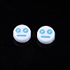 Opaque White Acrylic Beads MACR-N012-09-3