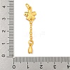 Flower with Tassels Rack Plating Brass Micro Pave Clear Cubic Zirconia Pendants KK-P277-02MG-3