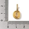 Brass Micro Pave Cubic Zirconia Pendants KK-K345-13D-G-3