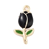Golden Plated Alloy Enamel Pendants ENAM-L047-01G-05-1