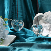 2Pcs Glass Heart Pendant Decorations HJEW-SP0001-22A-3