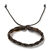 6Pcs 6 Style Adjustable Braided Imitation Leather Cord Bracelet Set with Waxed Cord for Men BJEW-F458-10-3