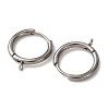 201 Stainless Steel Hoop Earring Findings STAS-D379-06C-P-2