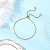 2Pcs 2 Colors Adjustable 304 Stainless Steel Slider Bracelets BJEW-JB12328-3