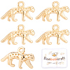 10Pcs Leopard Rack Plating Brass Charms KK-BBC0027-35-1