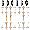 GOMAKERER 48Pcs 6 Styles Alloy Rhinestone Cross Cabochons DIY-GO0002-01-1