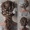 40Pcs 2 Styles Butterfly Alloy Rhinestone Hair Fastener for Women Girls Hairstyling OHAR-ME0001-02-4