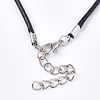 Waxed Cord Necklace Making with Iron Findings X-NJEW-R229-2.0mm-02-3