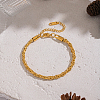 304 Stainless Steel Singapore Chain Bracelets for Women AF5599-1-2