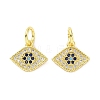 Real 18K Gold Plated Brass Micro Pave Cubic Zirconia Pendants KK-L209-039G-08-1