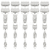 DICOSMETIC 60 Sets 6 Styles 304 Stainless Steel Box Clasps STAS-DC0009-62-1