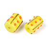 Handmade Gold Foil Glass Bumpy Beads LAMP-ZX003-12-01-2
