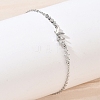 Brass Pave Clear Cubic Zirconia Link Bracelets KK-CBA6980-22P-3