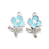 Alloy Rhinestone Enamel Pendants ENAM-K020-01B-2