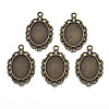Filigree Wrap Oval Alloy Pendant Cabochon Settings PALLOY-N0088-13AB-NF-1