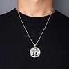 Non-Tarnish 201 Stainless Steel Pendant Necklaces for Man NJEW-Q336-04E-P-3