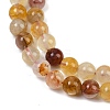 Natural Ferruginous Quartz Beads Strands G-U026-A08-8mm-4