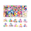 200Pcs 10 Style Handmade Polymer Clay Beads CLAY-FS0001-27-1