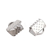 Tarnish Resistant 304 Stainless Steel Ribbon Crimp Ends STAS-S047-056-2